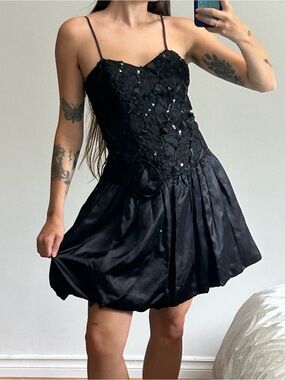 VINTAGE Drop Waist Bubble Cocktail Dress